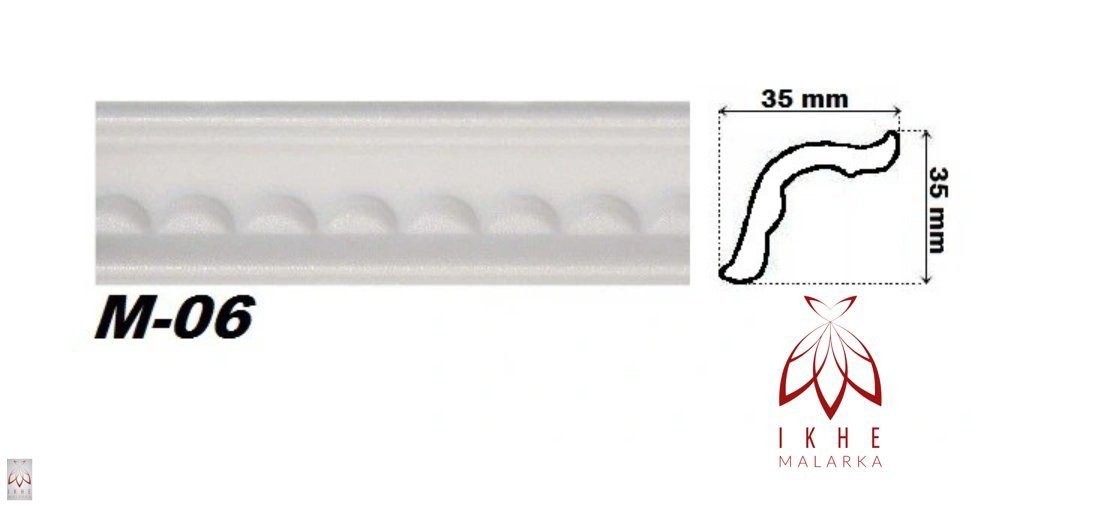 M3 Sockelleiste Stuckleisten IKHEMalarka Zierprofile, Styroporleisten Meter! 8 8 Dekorleisten Stück =