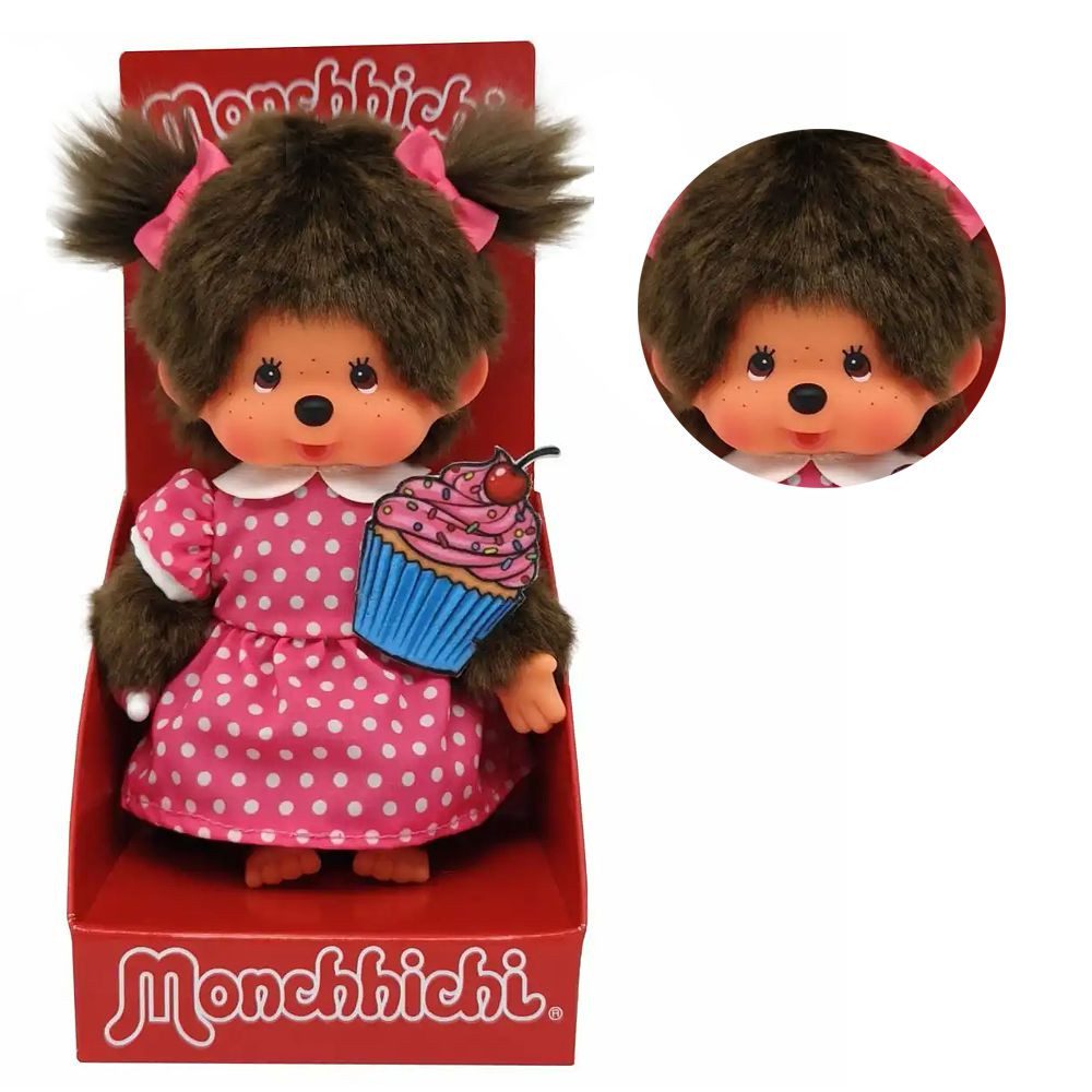 Monchhichi Plüschfigur Cup Cake Mädchen 20 cm Monchhichi Puppe Fashion
