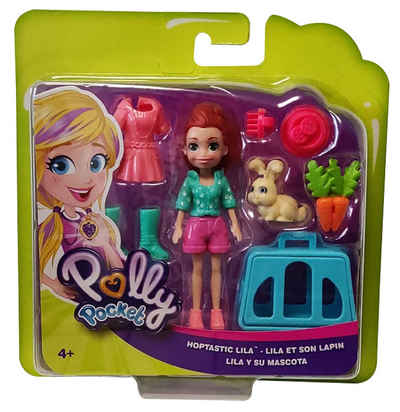 Mattel® Spielfigur GDM11 Polly Pocket Figur LILA mit pinker Hose, (1-tlg)