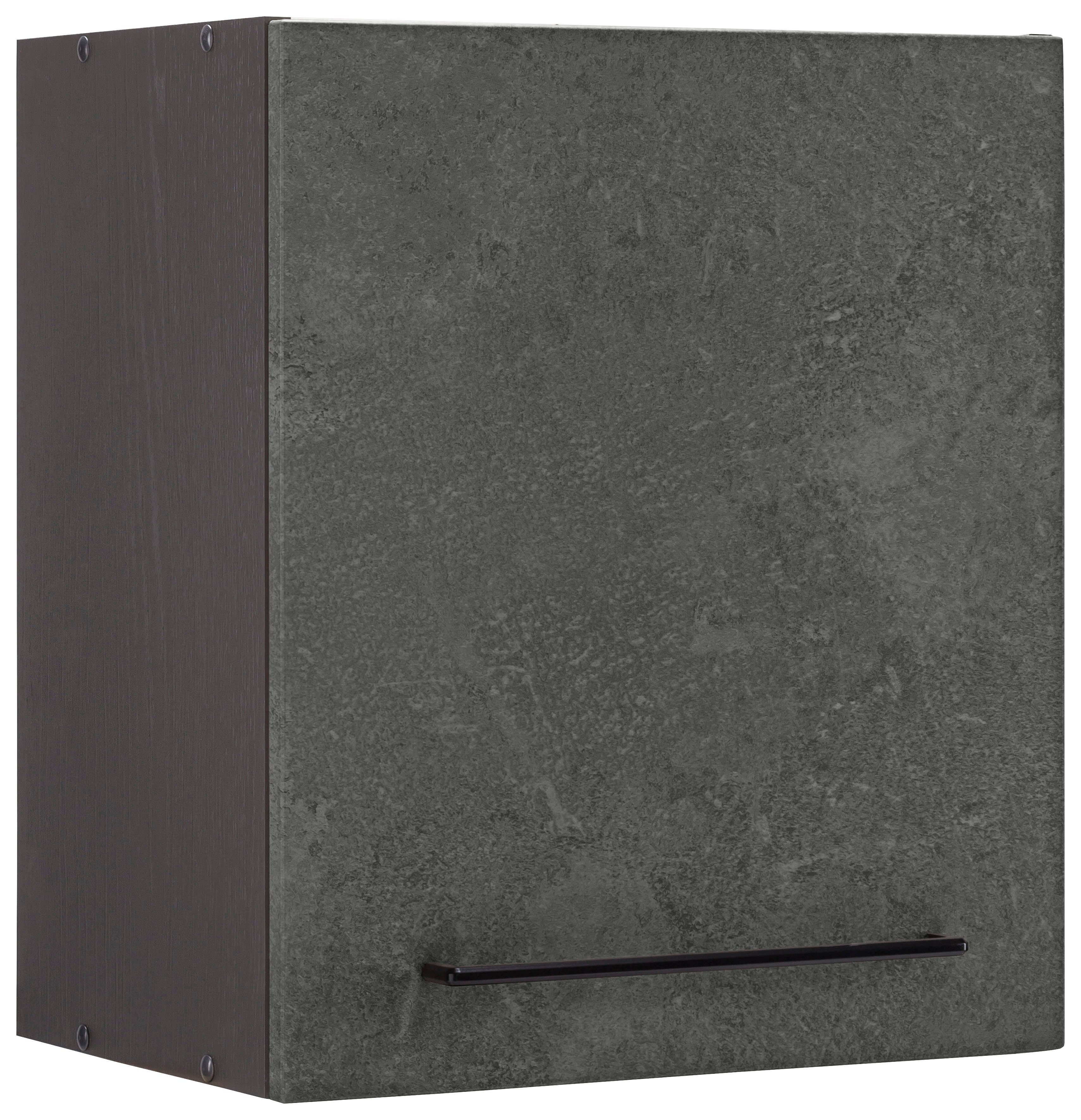Tulsa betonfarben Tür, cm Hängeschrank HELD 1 | hoch, 50 schwarzer 57 cm grafit Front Metallgriff, dunkel breit, MDF MÖBEL