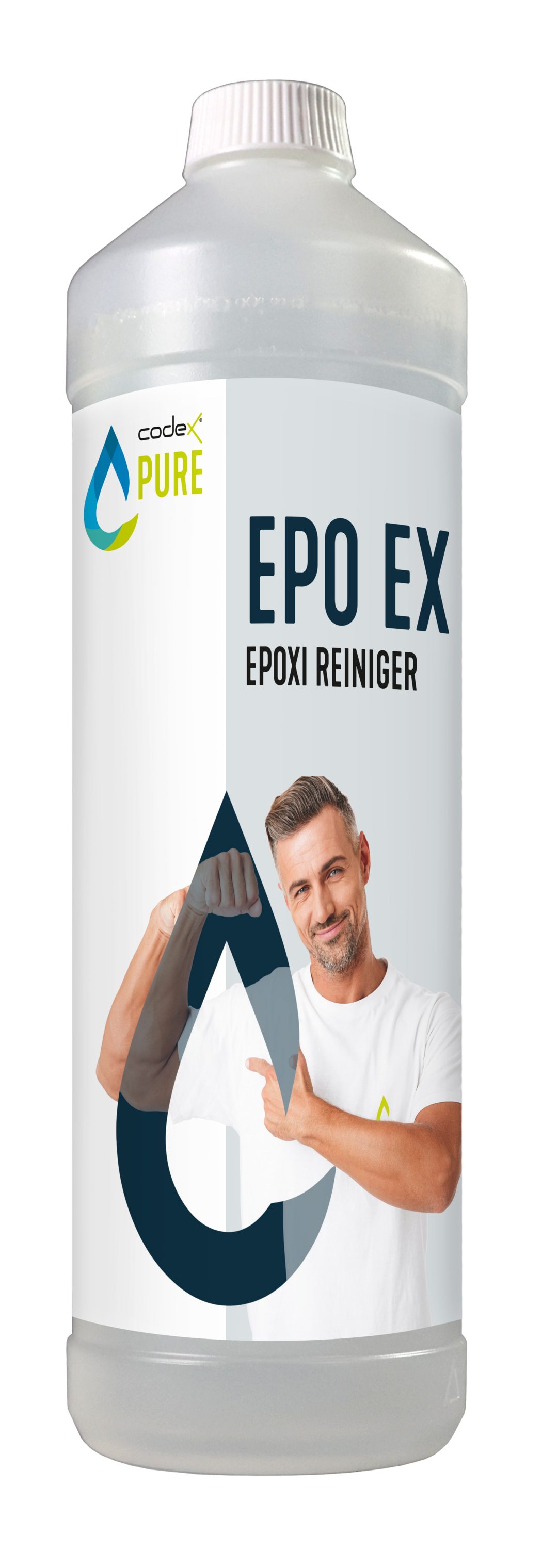 Codex Codex PURE EPO EX Spezialreiniger zur Entfernung von Epoxidharz 1L. Reinigungskonzentrat (1 Liter Flasche mit Schraubverschluss Farbe: transparent)