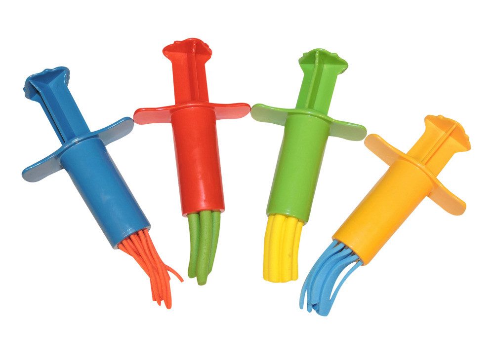 GOWI Feindosierspritze Knetspritzen mehrfarbig 4 Teile
