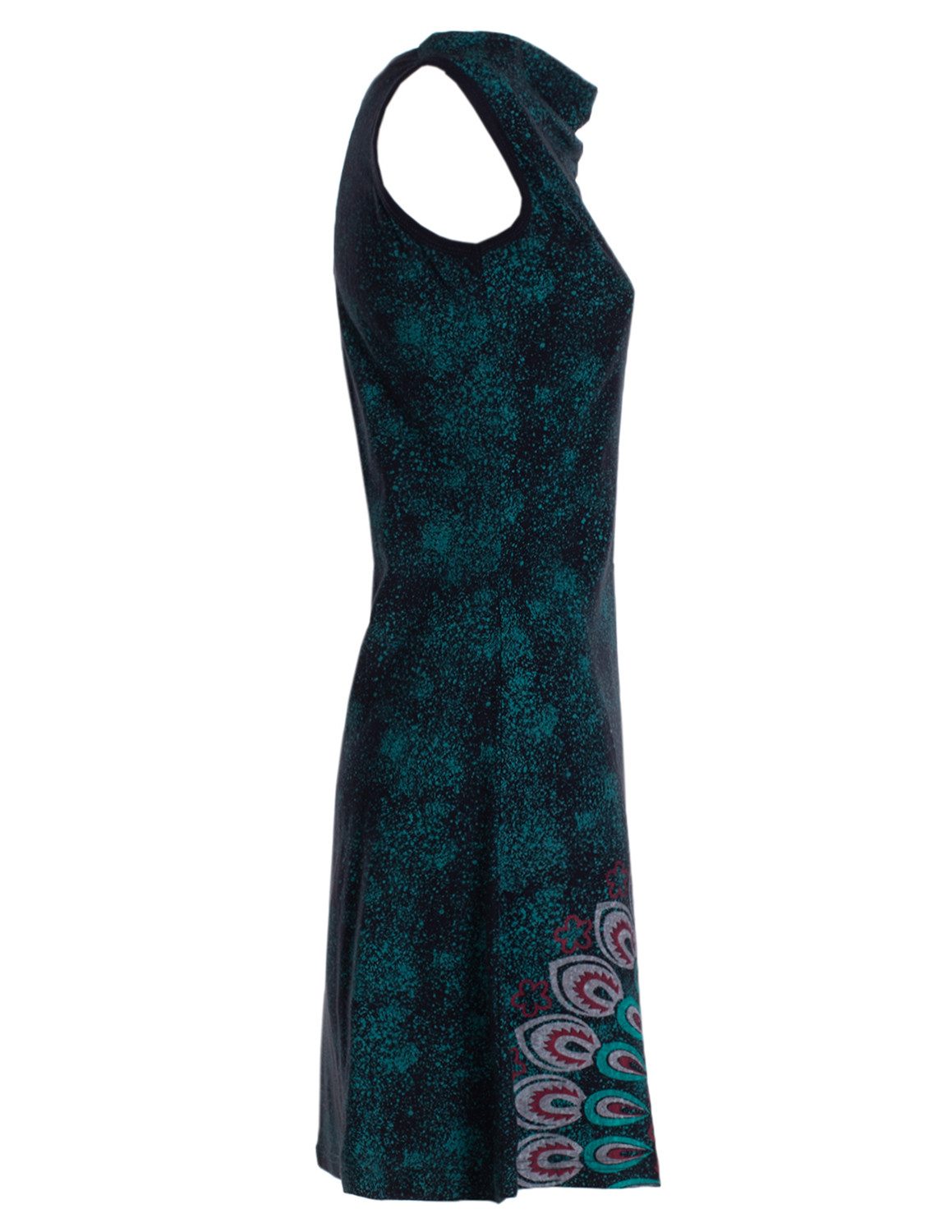 Vishes Sommerkleid Damen Sommerkleid Armlos Mandala-Kleid Tunika-Kleid T-Shirtkleid Boho, Goa, Hippie Style