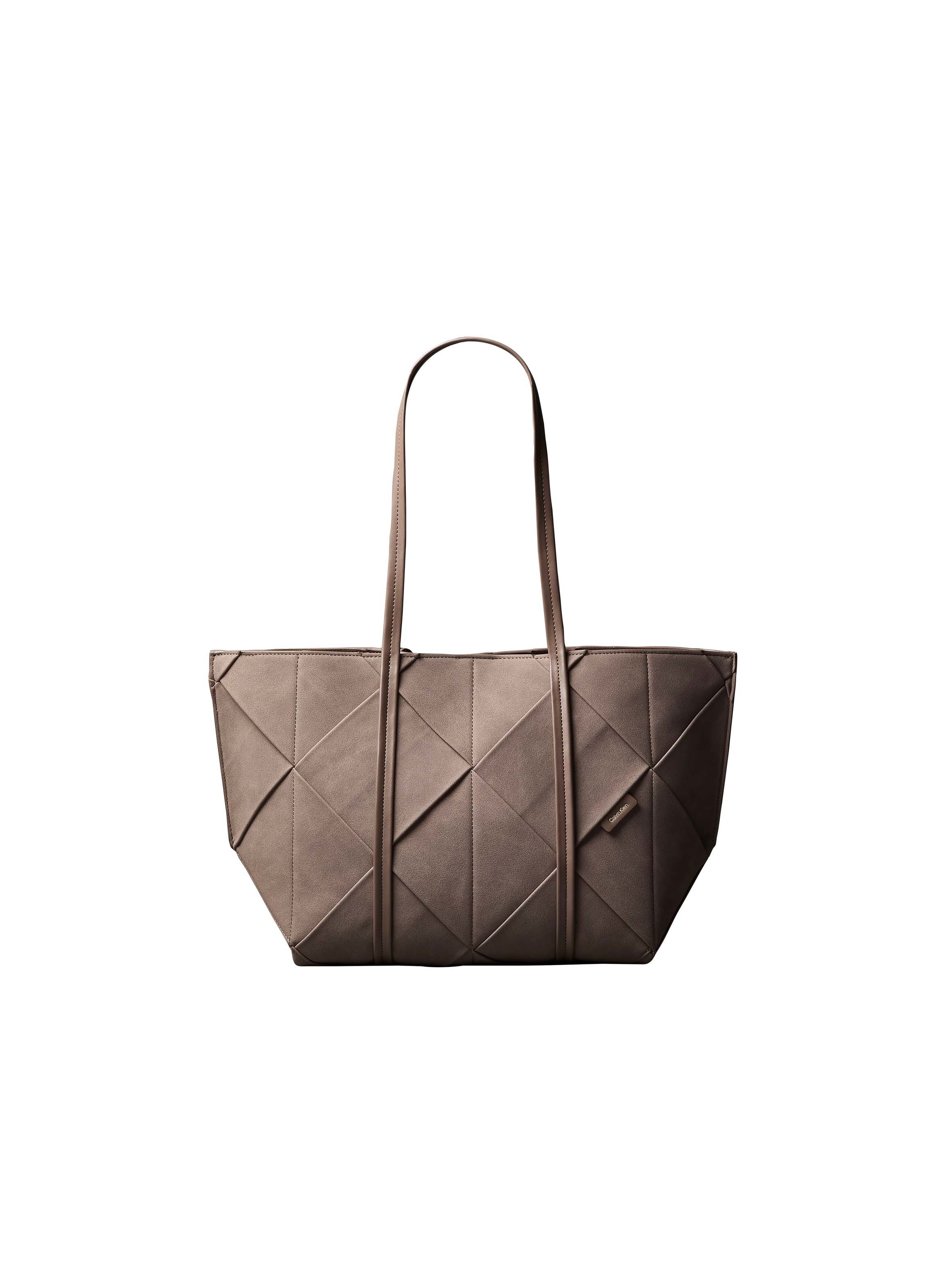 Calvin Klein Shopper WOVEN SUEDED CARRYALL, Einkaufstasche, Umhängetasche, Schultertasche mit Steppung