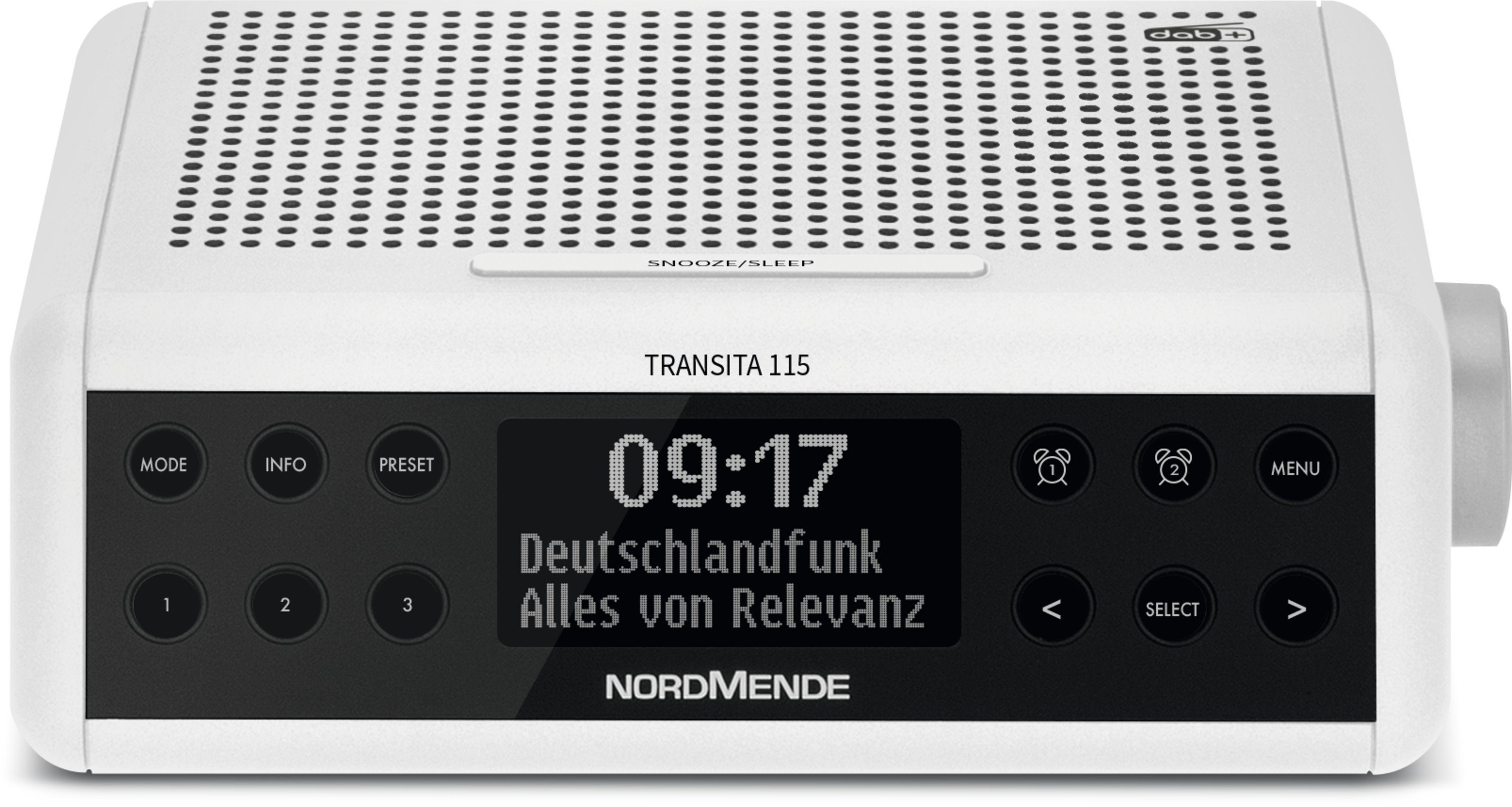 Nordmende Transita 115 Uhrenradio (Digitalradio (DAB), UKW, 3,00 W, Sleep Timer, Radiowecker, Snooze-Funktion)