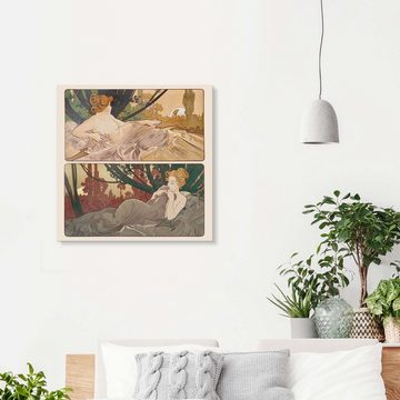 Posterlounge XXL-Wandbild Alfons Mucha, Morgen- und Abenddämmerung, Schlafzimmer Malerei