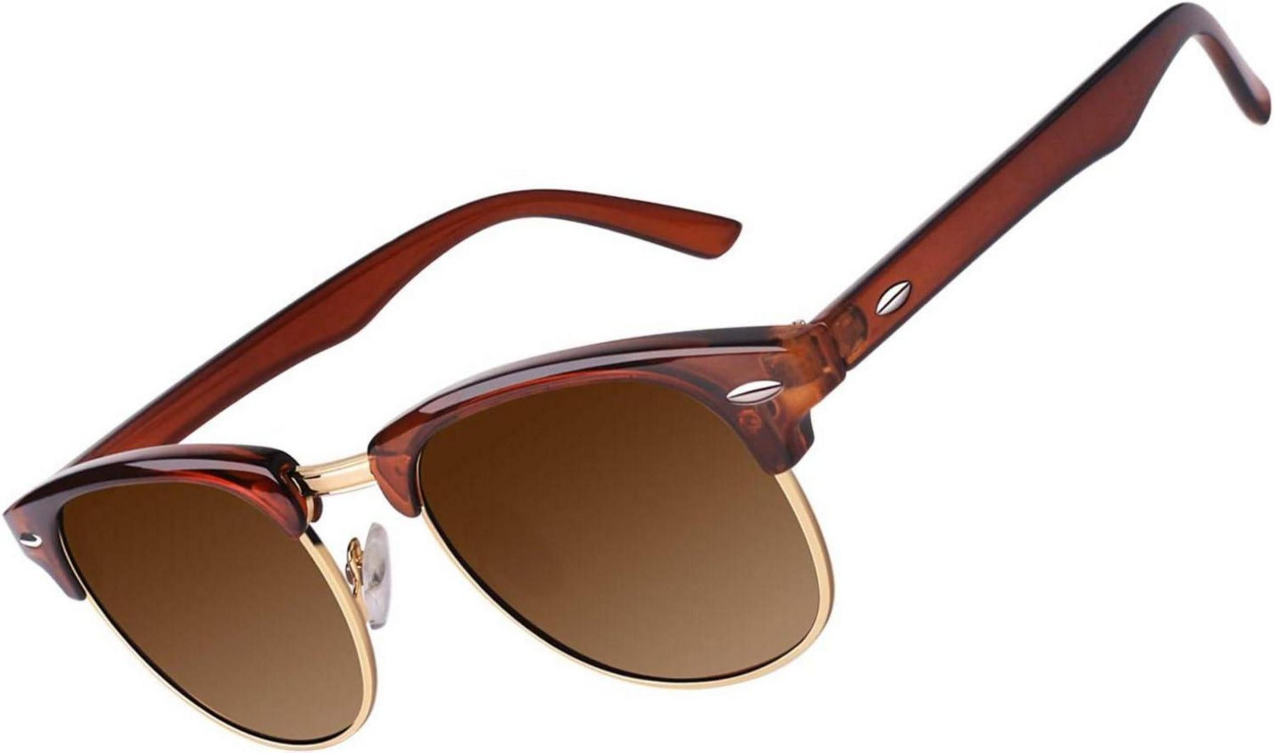 Retrosonnenbrille Sonnenbrille Polarisiert Vintage Retro UV400 Halbrahmen Herren Damen