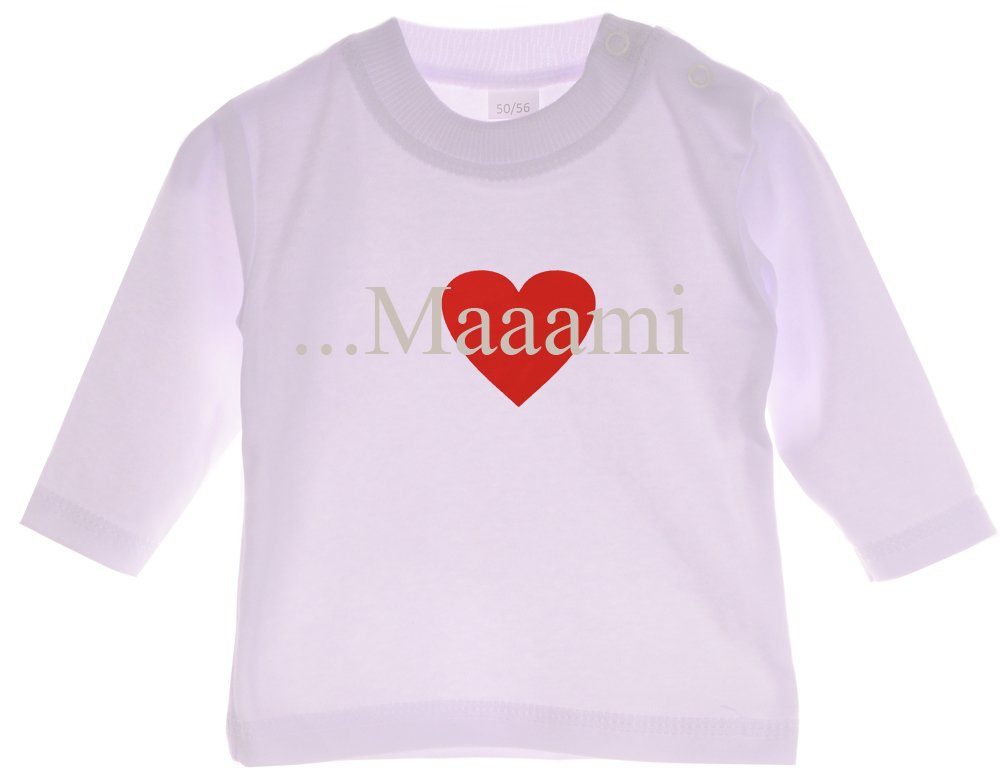 Neugeborene Langarmshirt La Baby Maaami Erstlingsshirt Bortini T-Shirt weiß in Langarmshirt für