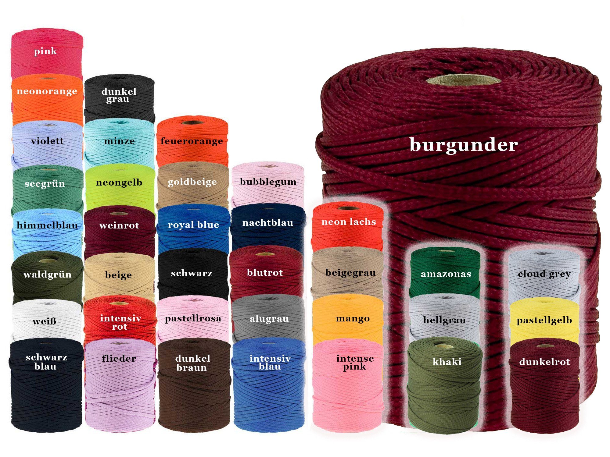 maDDma 100m Polyester-Schnur Kordel 4mm Seil, günstig online kaufen