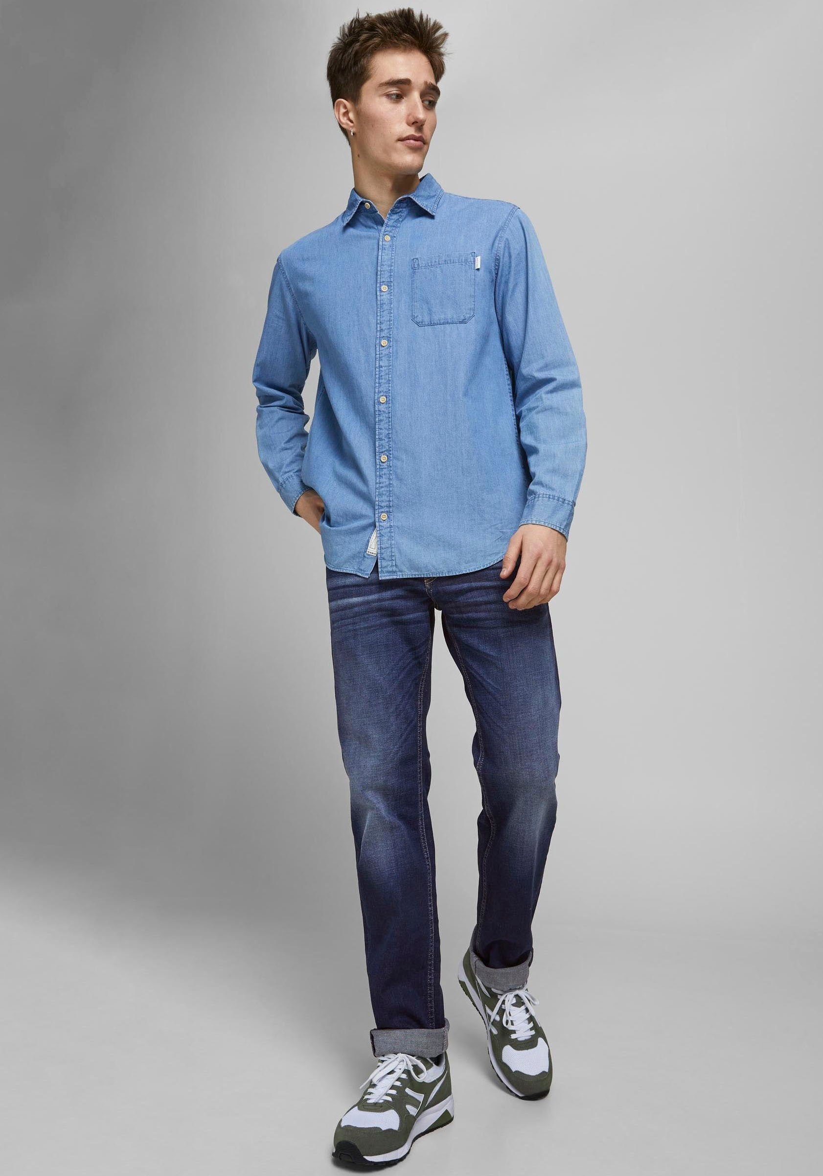 Jones & CLARK Regular-fit-Jeans Jack denim-blue JJORIGINAL