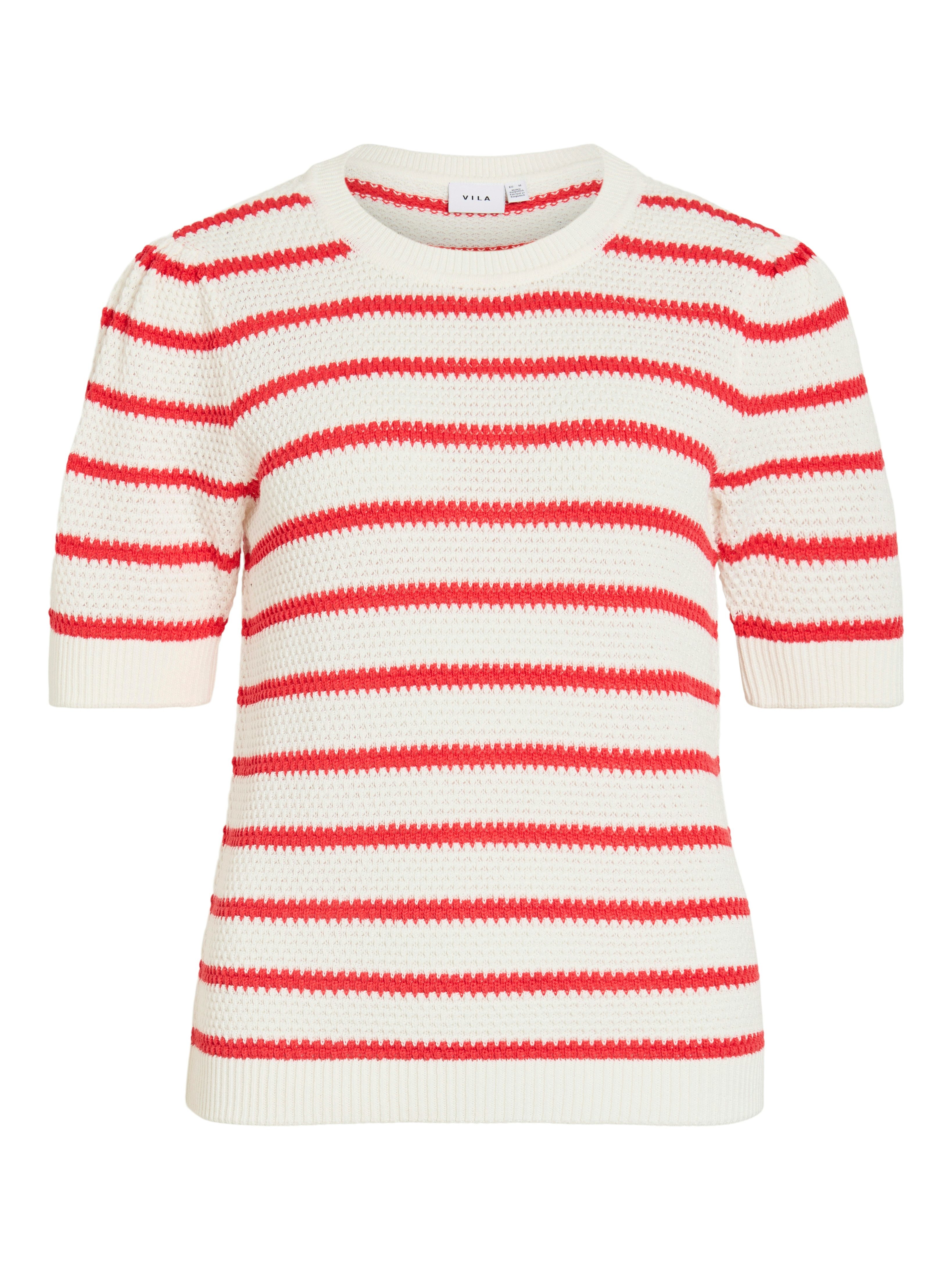 Vila Kurzarmpullover VIDALO O-NECK S/S STRIPE KNIT-NOOS günstig online kaufen