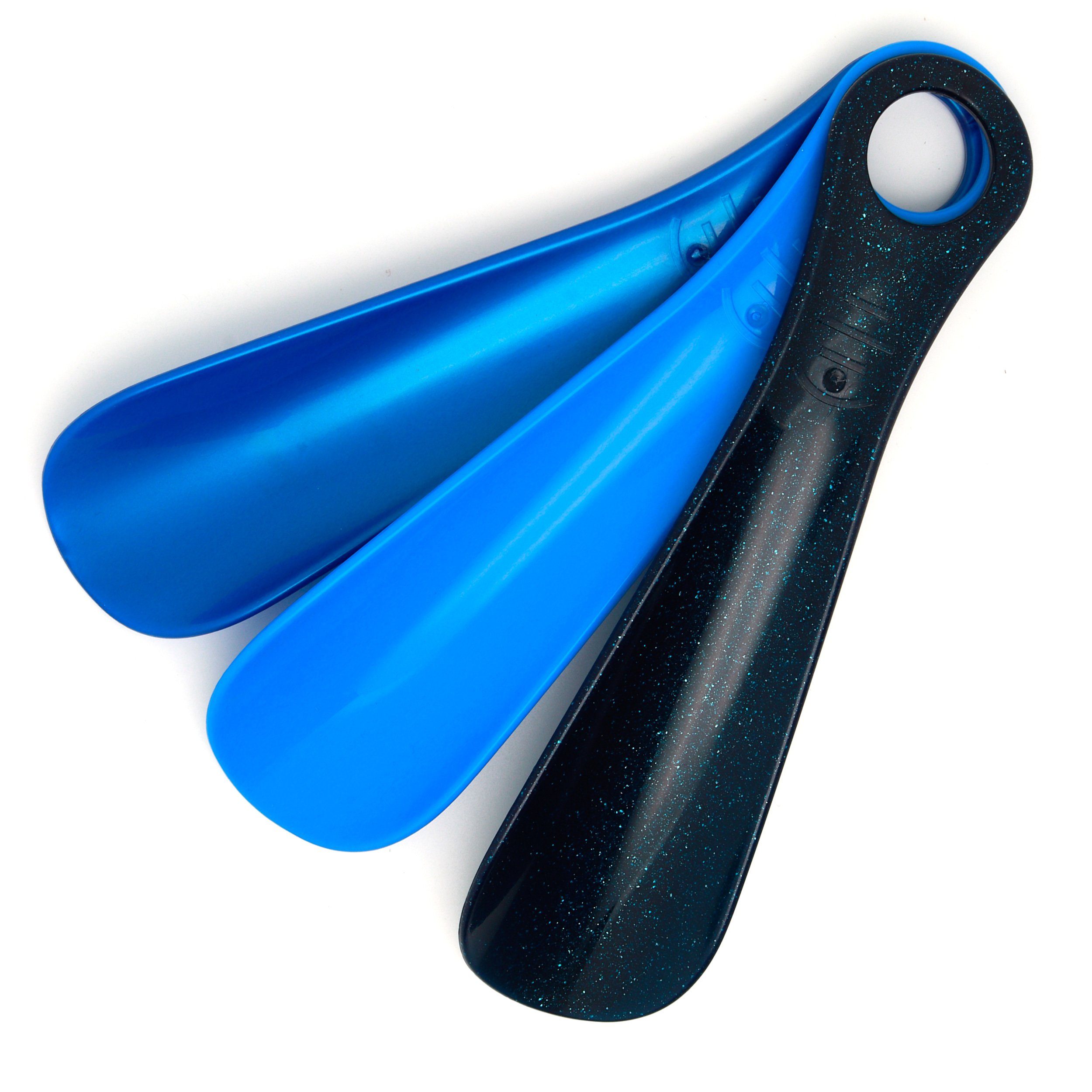 Schuhlöffel blau TelMo Kunstst 3er Schuhanzieher Schuhlöffel Set aus