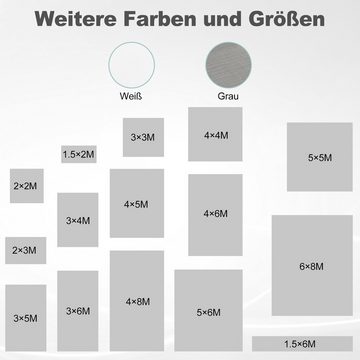 Woltu Schutzplane (1-St), Abdeckplane wasserdicht, mit Ösen, UV-Schutz, reißfest, grau