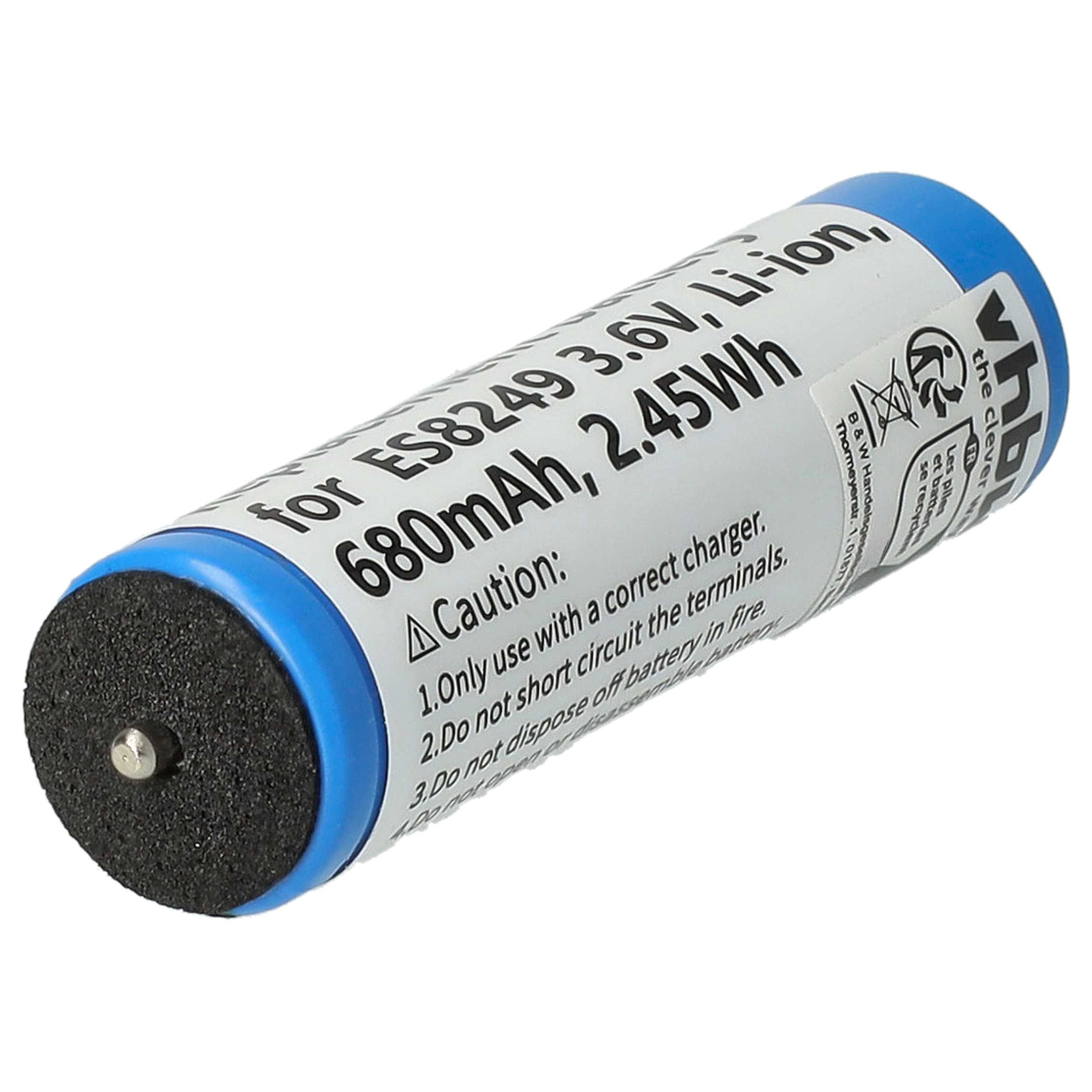 vhbw passend für Panasonic ES-EL9, ES-EL9A, ES-GA20, ES-EL8, ES-EL7, Akku Li-Ion 680 mAh