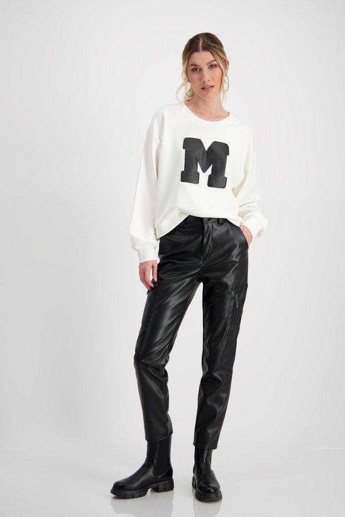 Monari 2-in-1-Hose Lederimitat Hose schwarz günstig online kaufen
