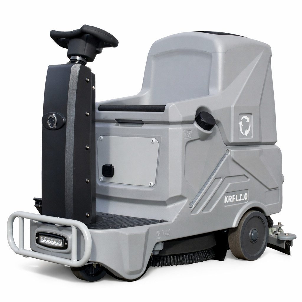 DeTec. Hartbodenreiniger Aufsitz Scheuersaugmaschine mit 70 L Tank DT-FL70 mit 2 Akkus, 550 W, Bodenreinigungsmaschine mit 70L Tank, 56 cm Bürstendurchmesser