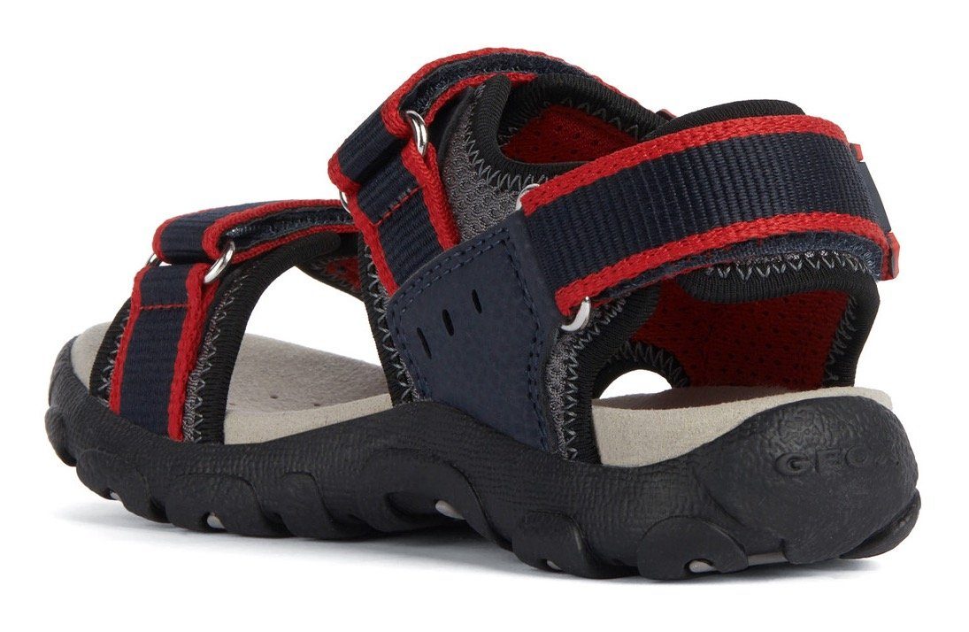 Geox JR SANDAL STRADA Sandale mit zusätzlichem Fersenklettverschluss blau