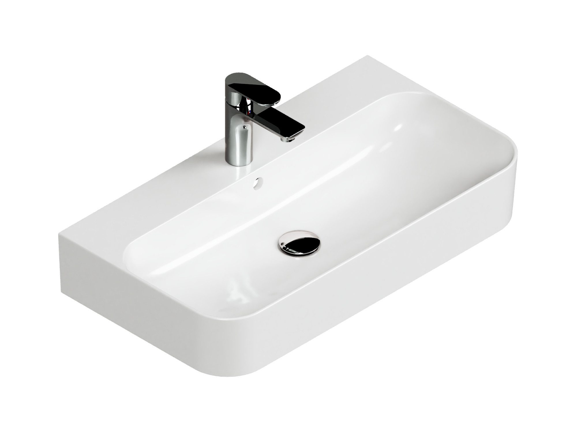 Aqua Bagno Aufsatzwaschbecken 70 cm weiß günstig online kaufen