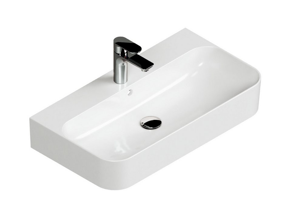 Aufsatzwaschbecken eckig 70 cm () Aufsatzwaschbecken eckig 70 cm