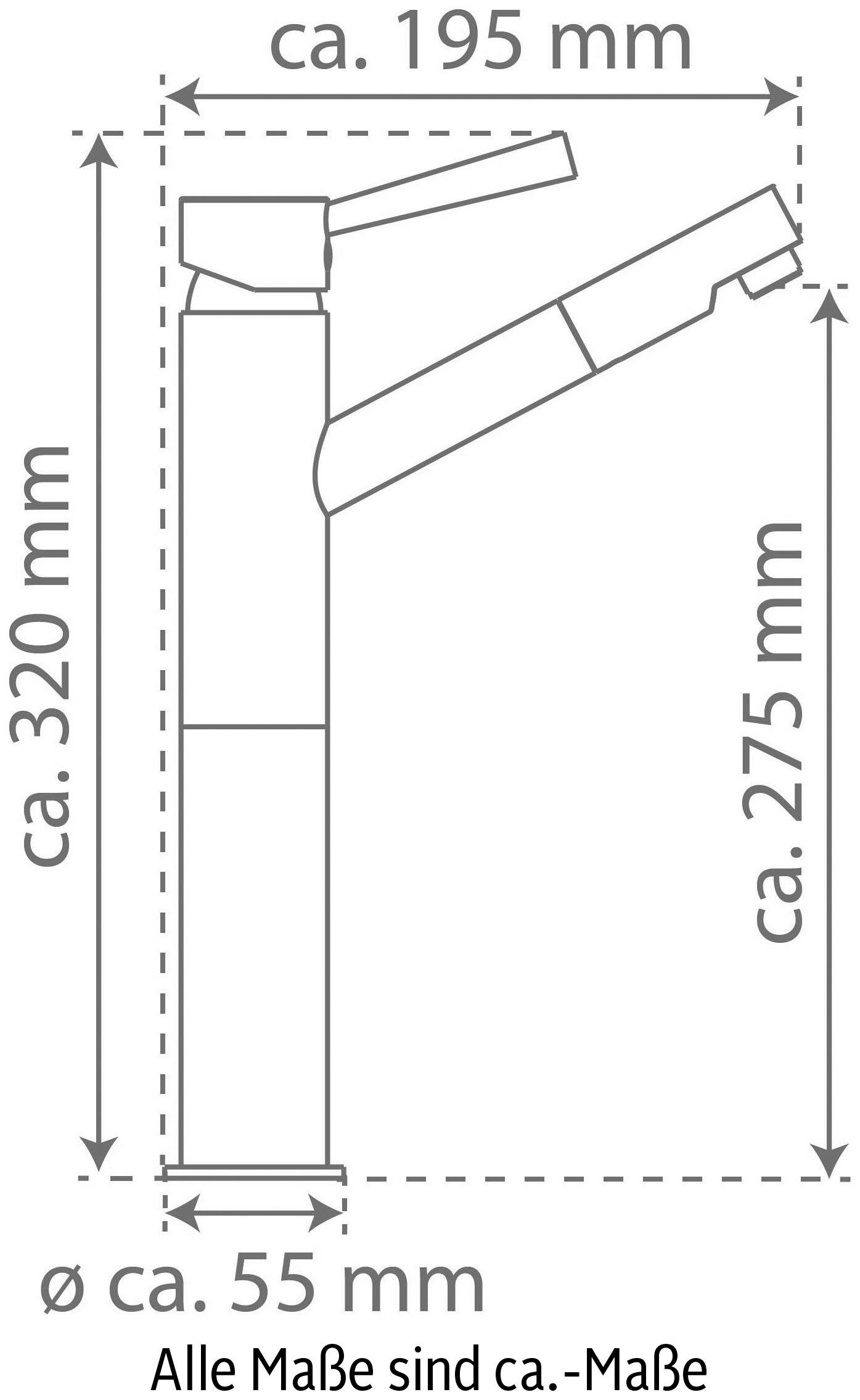 Schütte Waschtischarmatur Cornwall Design Wasserhahn Bad für Aufsatz-Waschbecken, Mischbatterie, Chrom