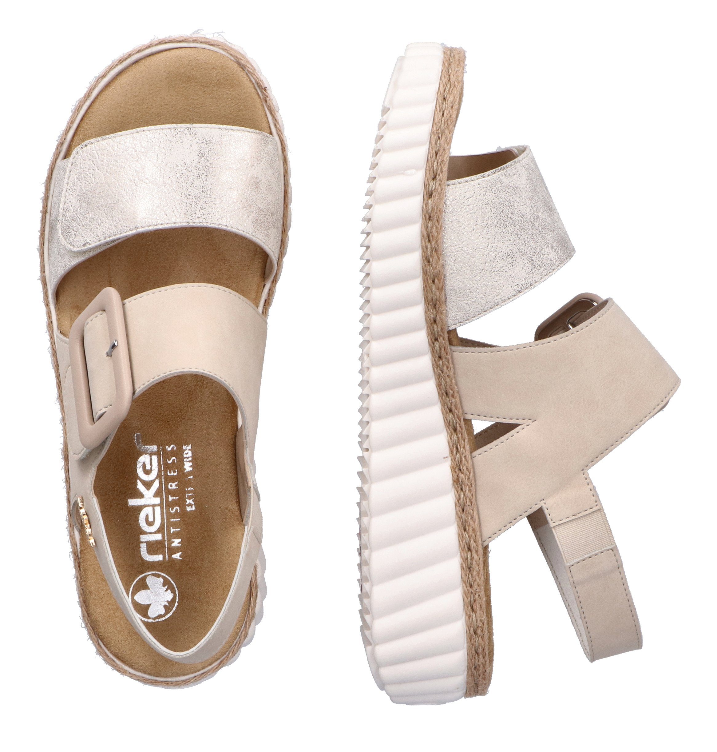 Rieker Plateausandale Sommerschuh, Sandalette, Keilabsatz, in bequemer Form