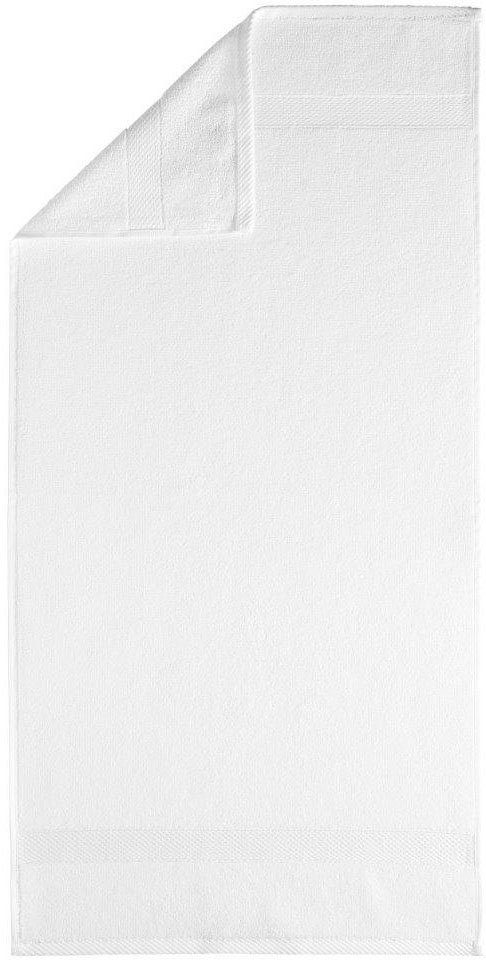 Egeria Badetuch mit Diamant, Baumwolle schmaler Frotteevelours 100 % Uni weiß (1-St), Bordüre, Programm