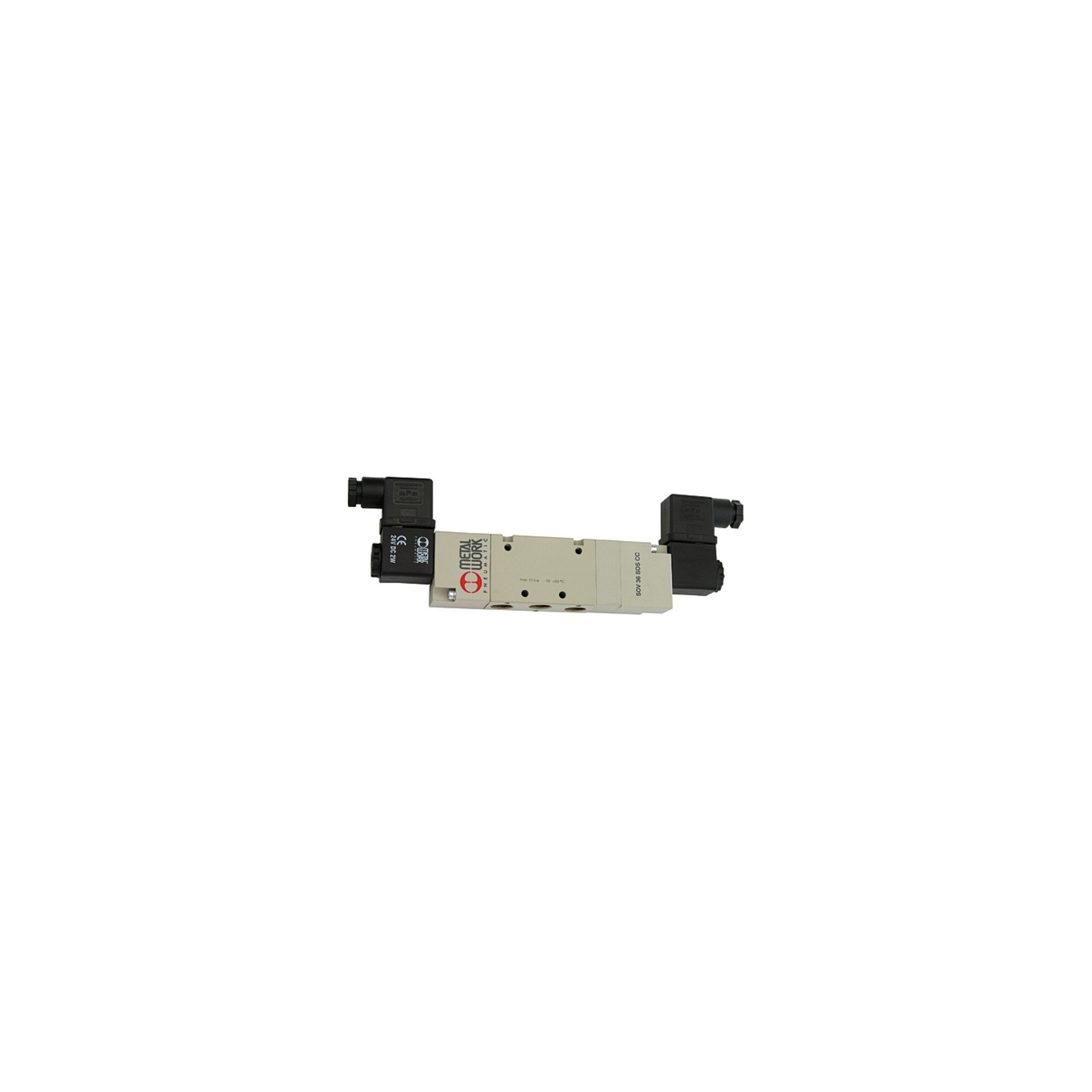 RIEGLER Regulierventil Riegler 5/3-Wegeventil, elektropneu., Mitte geschl., G 1/2, 24 V DC