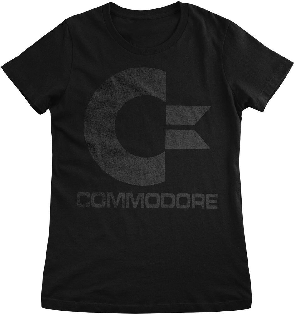 Nintendo T-Shirt Commodore Black Logo Girly Tee