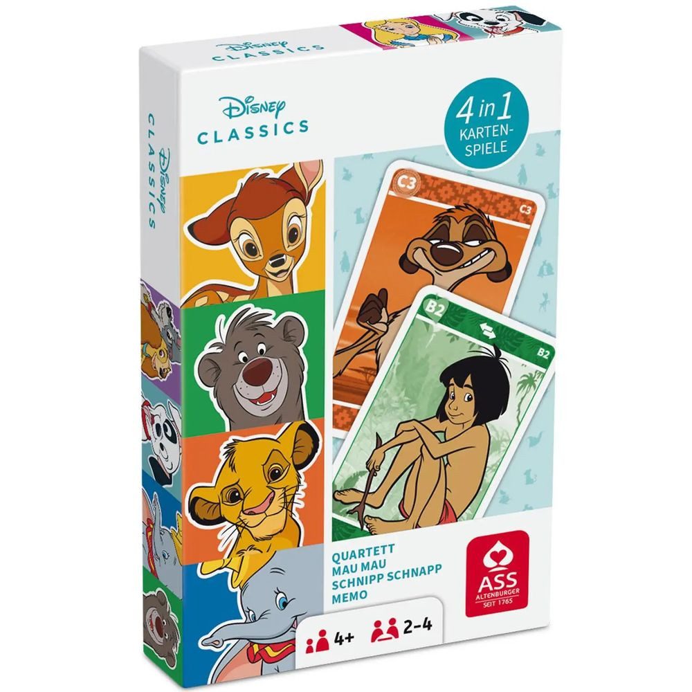 Cartamundi Spiel Display Disney Classics- Quartett 4 in 1