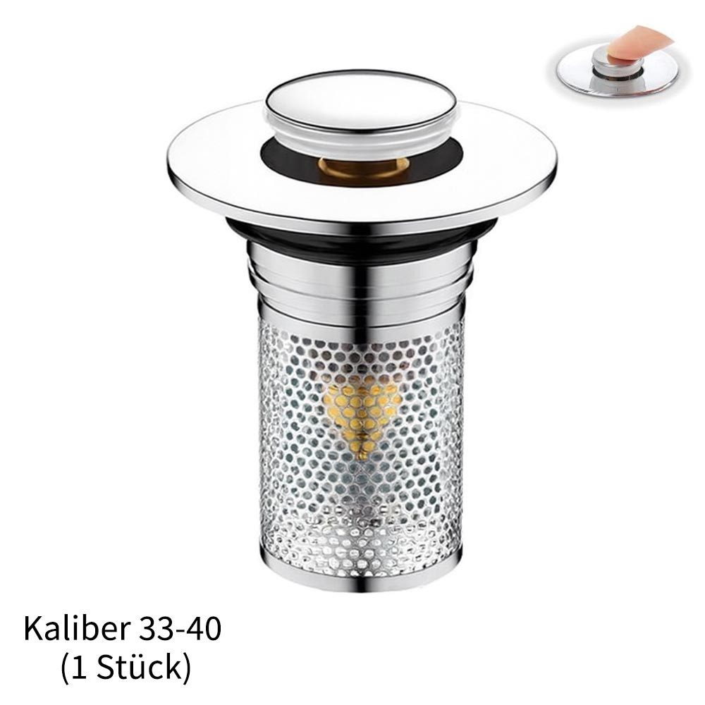 JASLIFE Waschbeckenstöpsel 2-in-1 Waschbeckenstöpsel mit Abflusssieb, (1 St günstig online kaufen