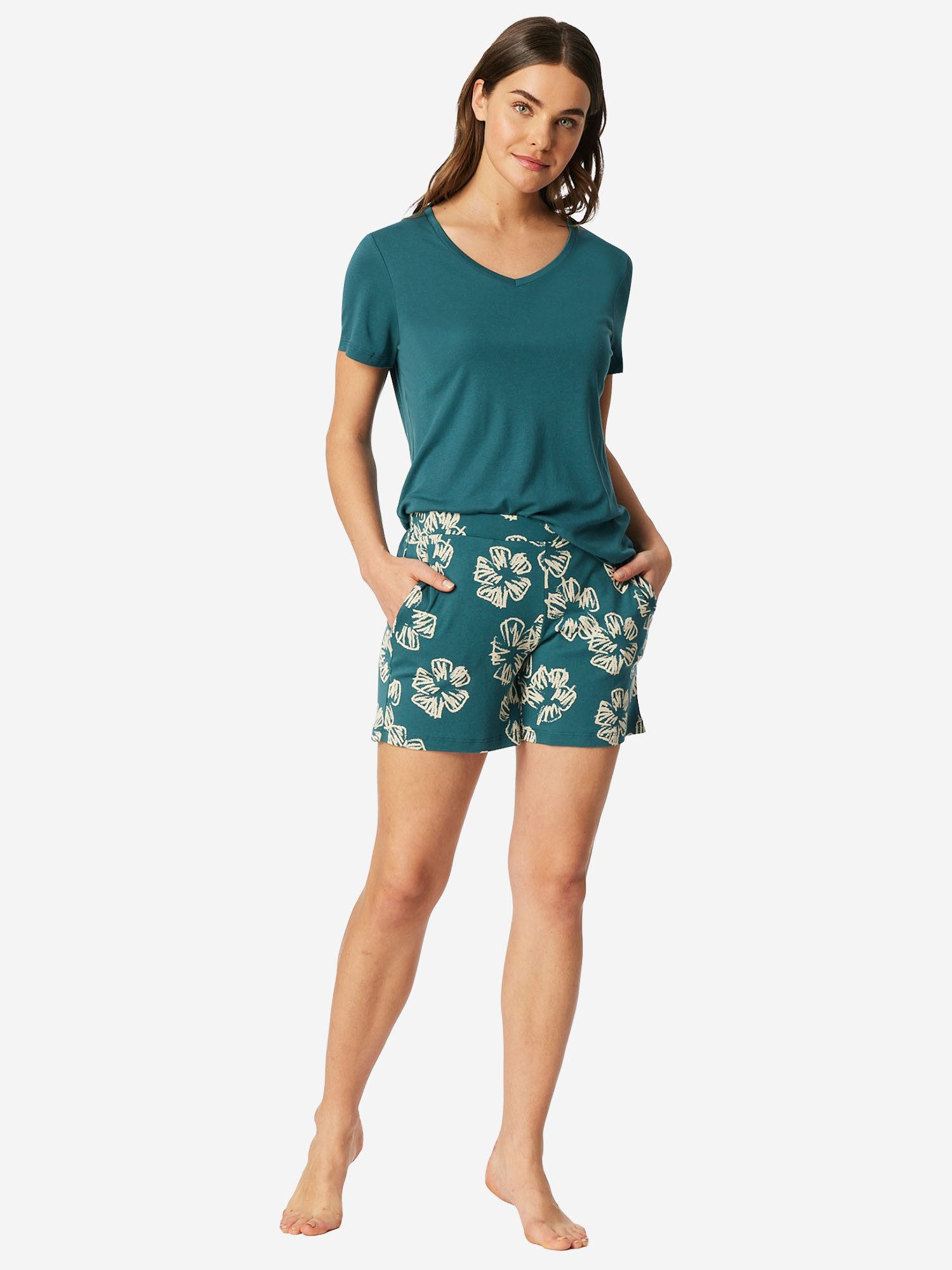 Schiesser Schlafanzug Modern Nightwear (2 tlg) Schlafanzug, Pyjama Set, Nachtwäsche