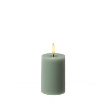 UYUNI Lighting LED-Kerze LED Mini Kerze Thea Uyuni Echtwachs Timer bis 400 Std. H: 7,5cm grün (1-tlg)