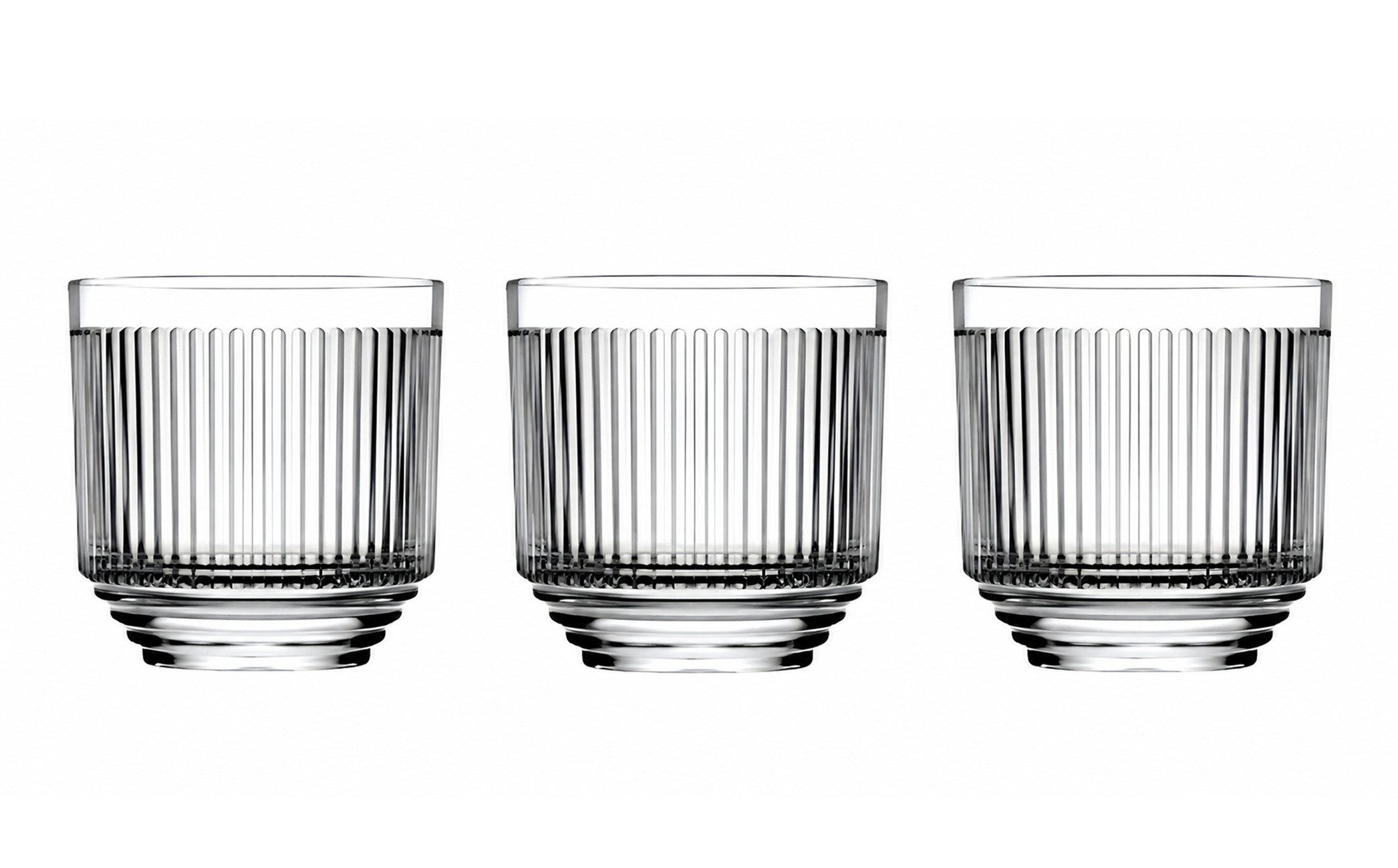Pasabahce Gläser-Set Dorian, 3-tlg., Glas, 300 ml, 3-teiliges Set in Relief-Design