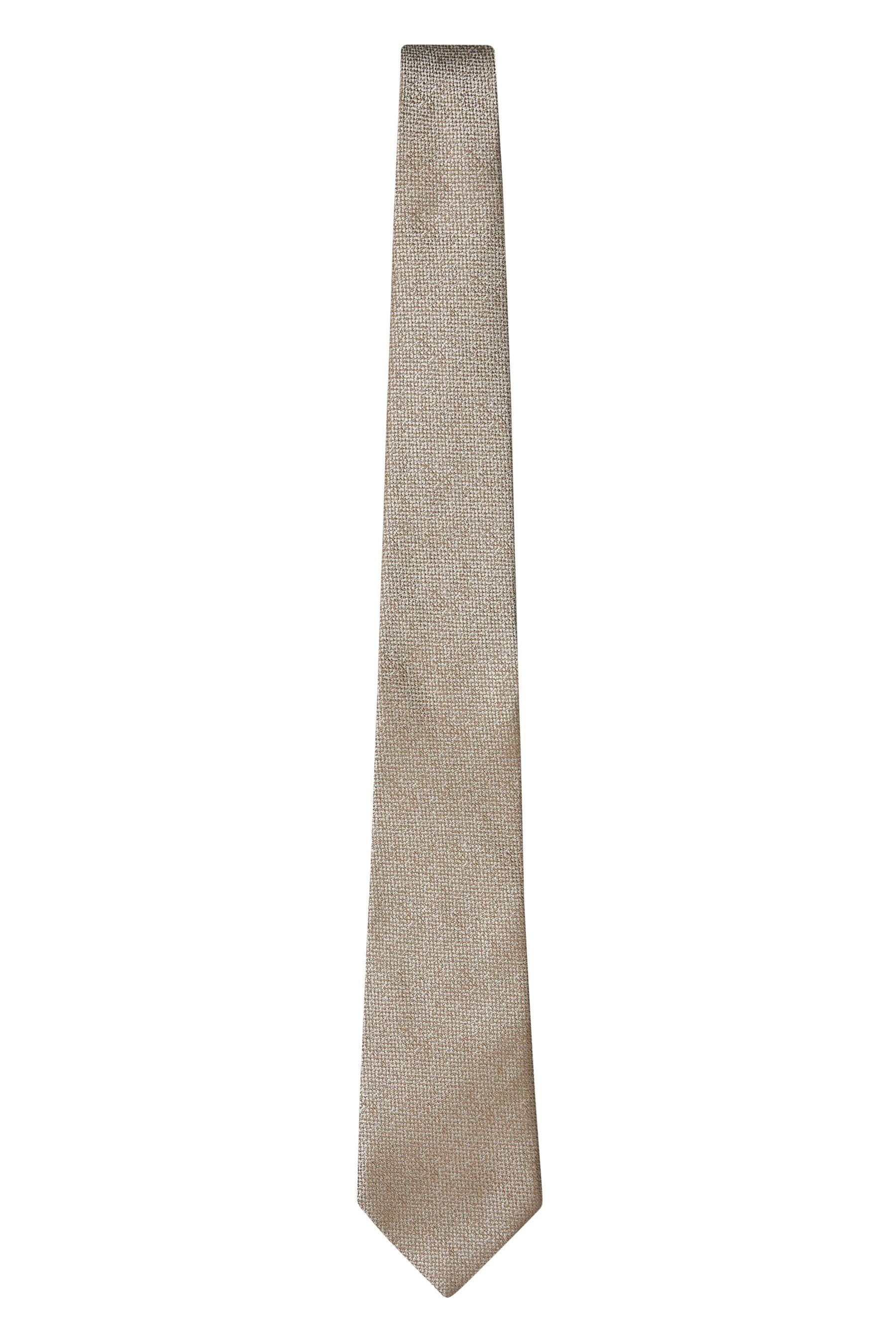 Next Krawatte Signature-Krawatte, hergestellt Italien in (1-St) Neutral Brown