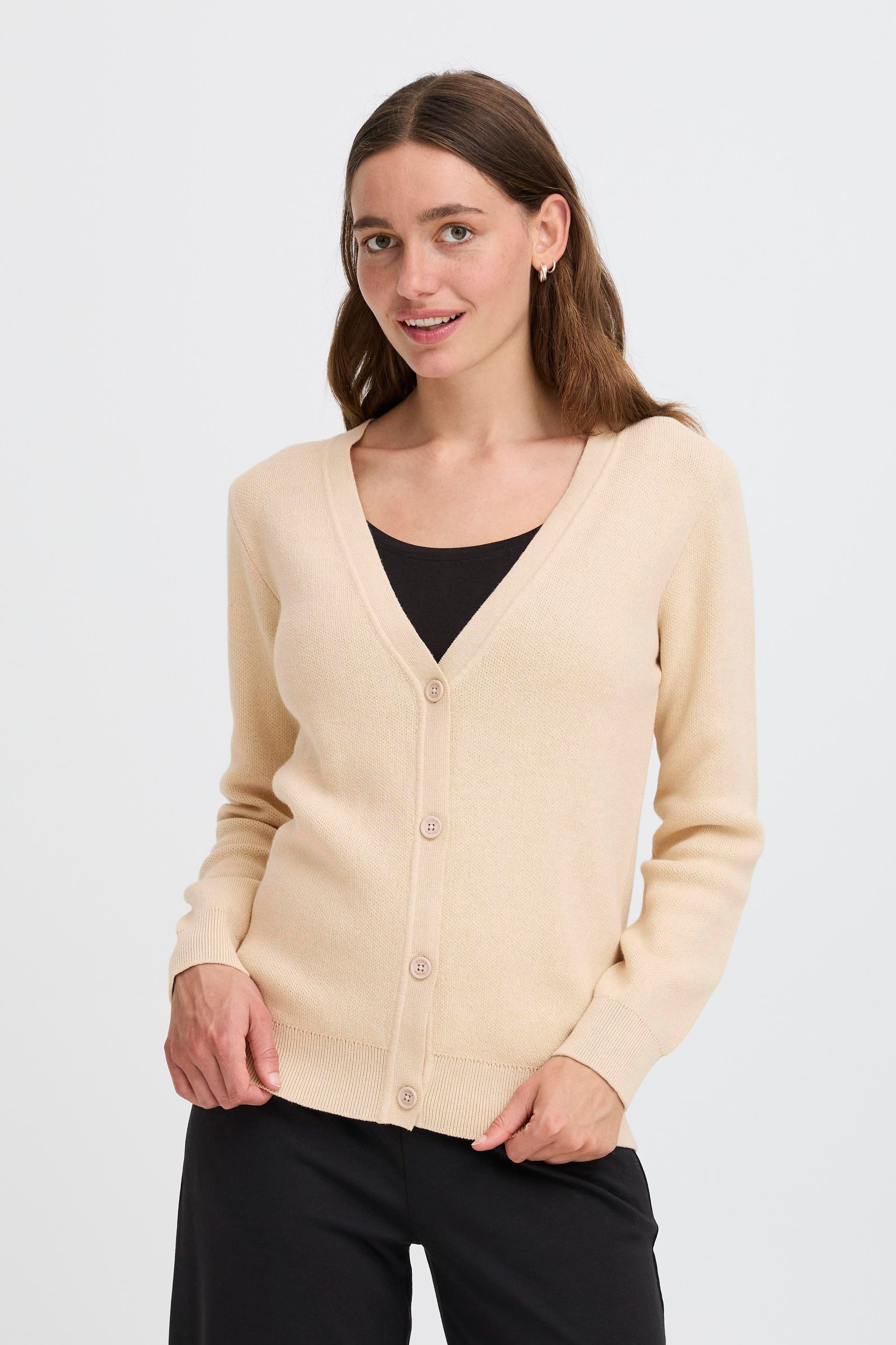 OXMO Strickjacke OXFIANA Modischer Feinstrick-Cardigan mit V-Ausschnitt günstig online kaufen
