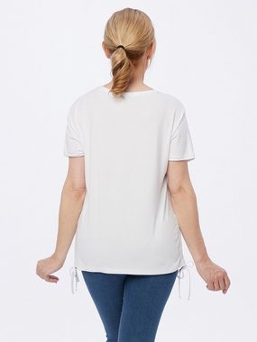 Christian Materne T-Shirt Kurzarmbluse koerpernah mit Schulterverzierung