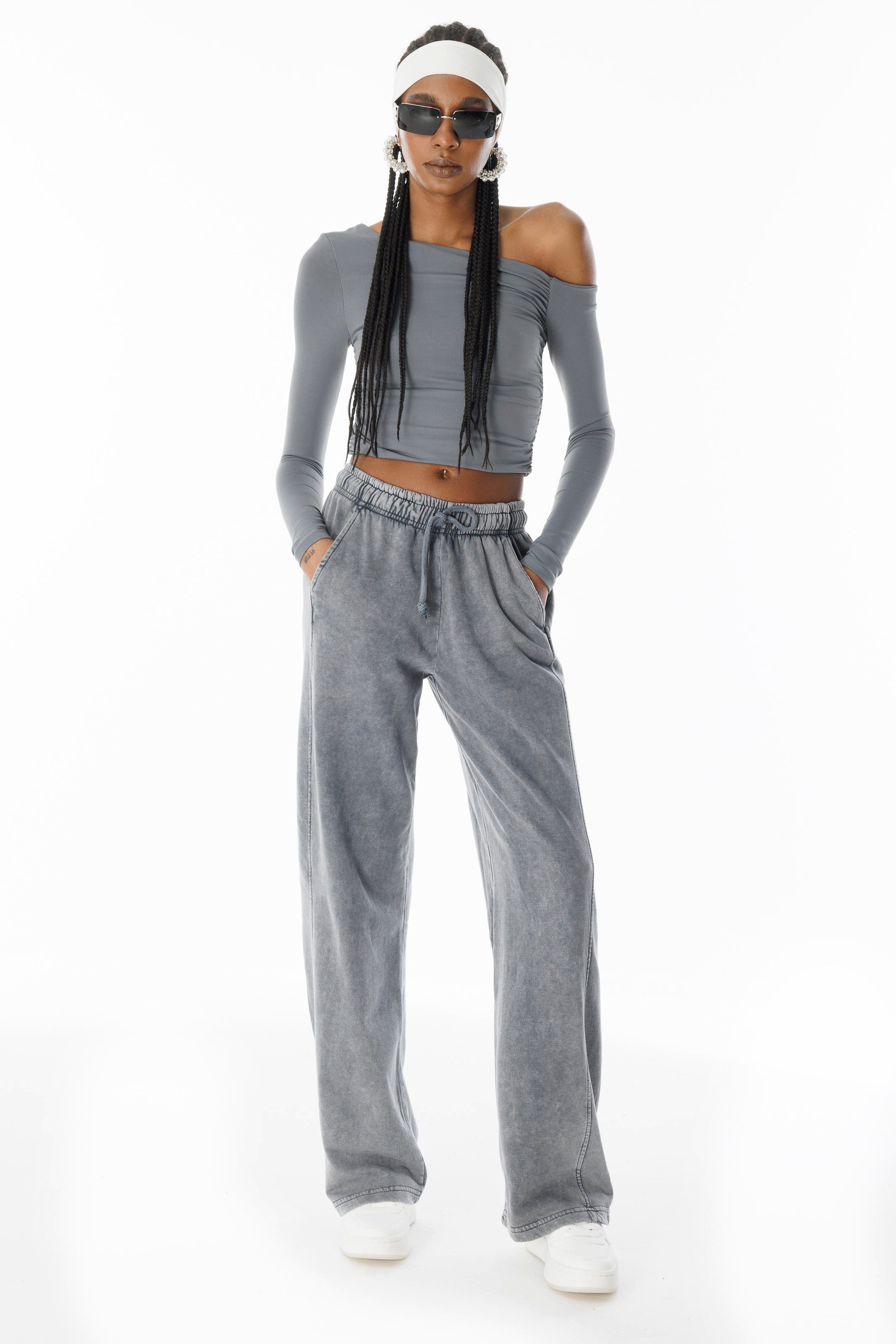 No Matter What Sweatponcho Locker geschnittene Hose aus Baumwolle günstig online kaufen