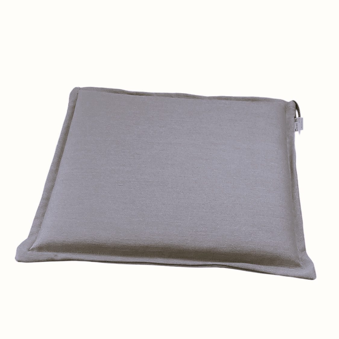 Rübeling Sitzkissen 48cm x 48cm, Sunbrella Natté Nature Grey, hochwertiger Outdoorstoff