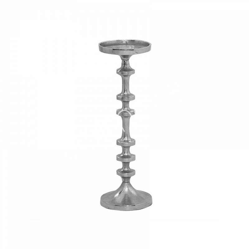 colmore Kerzenständer Kerzenständer Rund Silber Mittelhoch Klassisch Metall 36 cm, Halbhoch