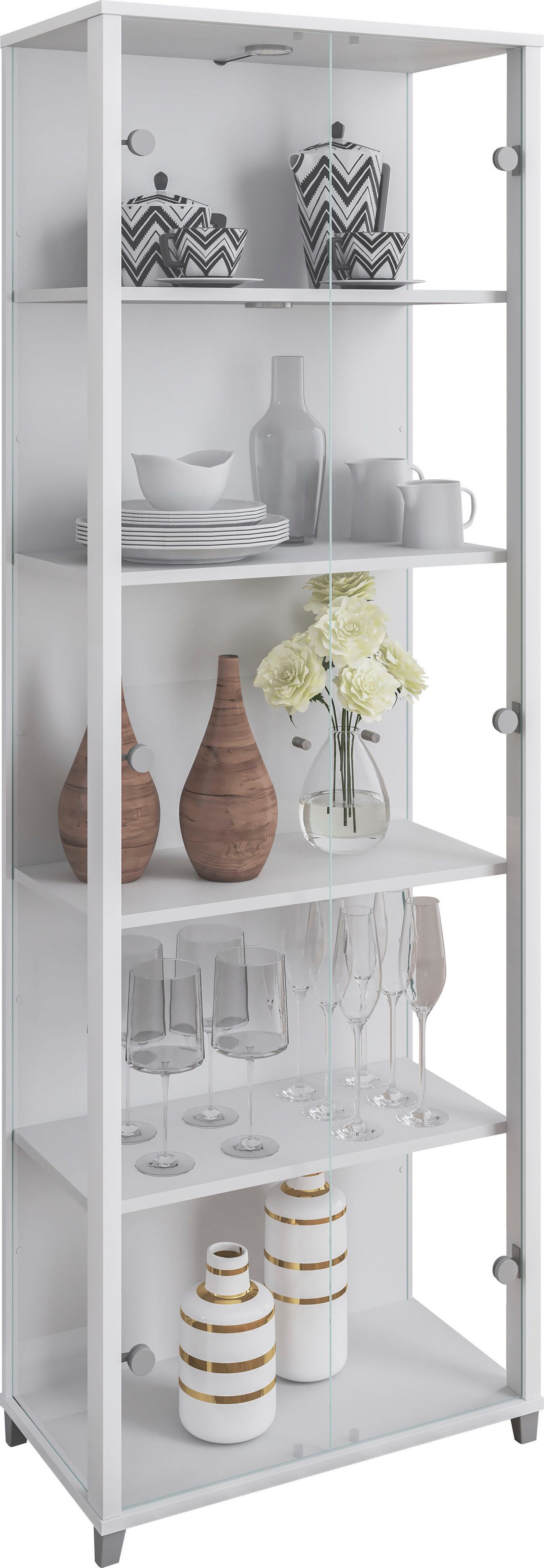 fif möbel Vitrine OPTIMA Standvitrine, Vitrinenschrank, Glasvitrine, Sammlervitrine