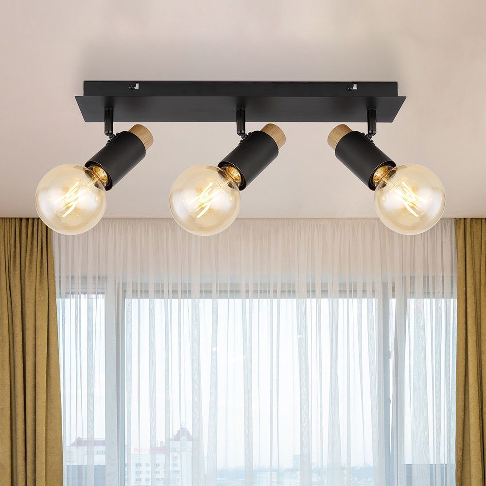 etc-shop LED Deckenspot, Spotleuchte Strahler Leuchtmittel beweglich Deckenlampe Wohnzimmerleuchte nicht Metall 3 inklusive