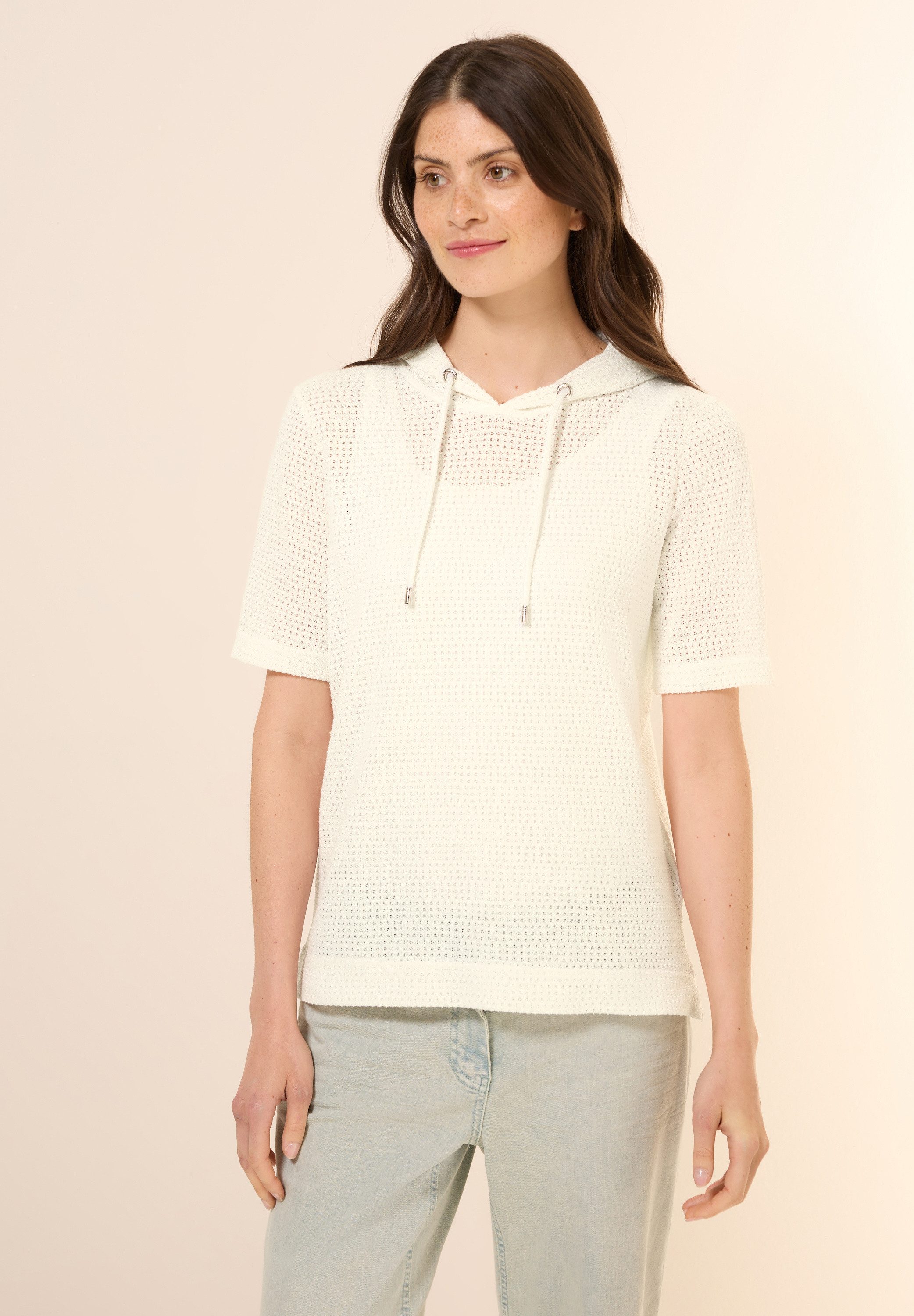 CECIL Kapuzenshirt aus softem Materialmix