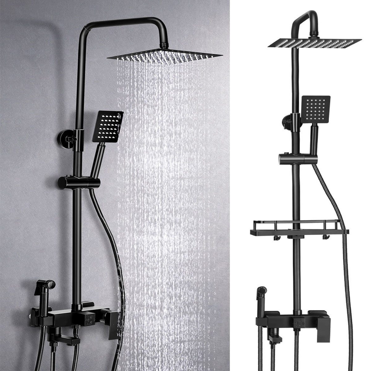 oyajia Duschsystem Edelstahl Brausegarnituren Duscharmatur, Regendusche günstig online kaufen