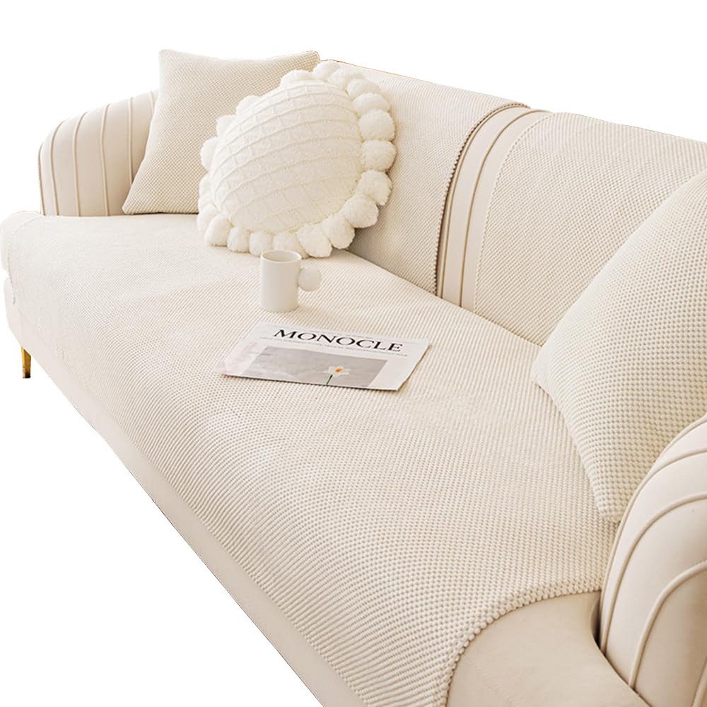 Agger Sofaschoner Couch Überzug, Sofa-Schutzhülle mit Rutschfester Unterlage, Neue Universelle rutschfeste Solide Sofa Überzug