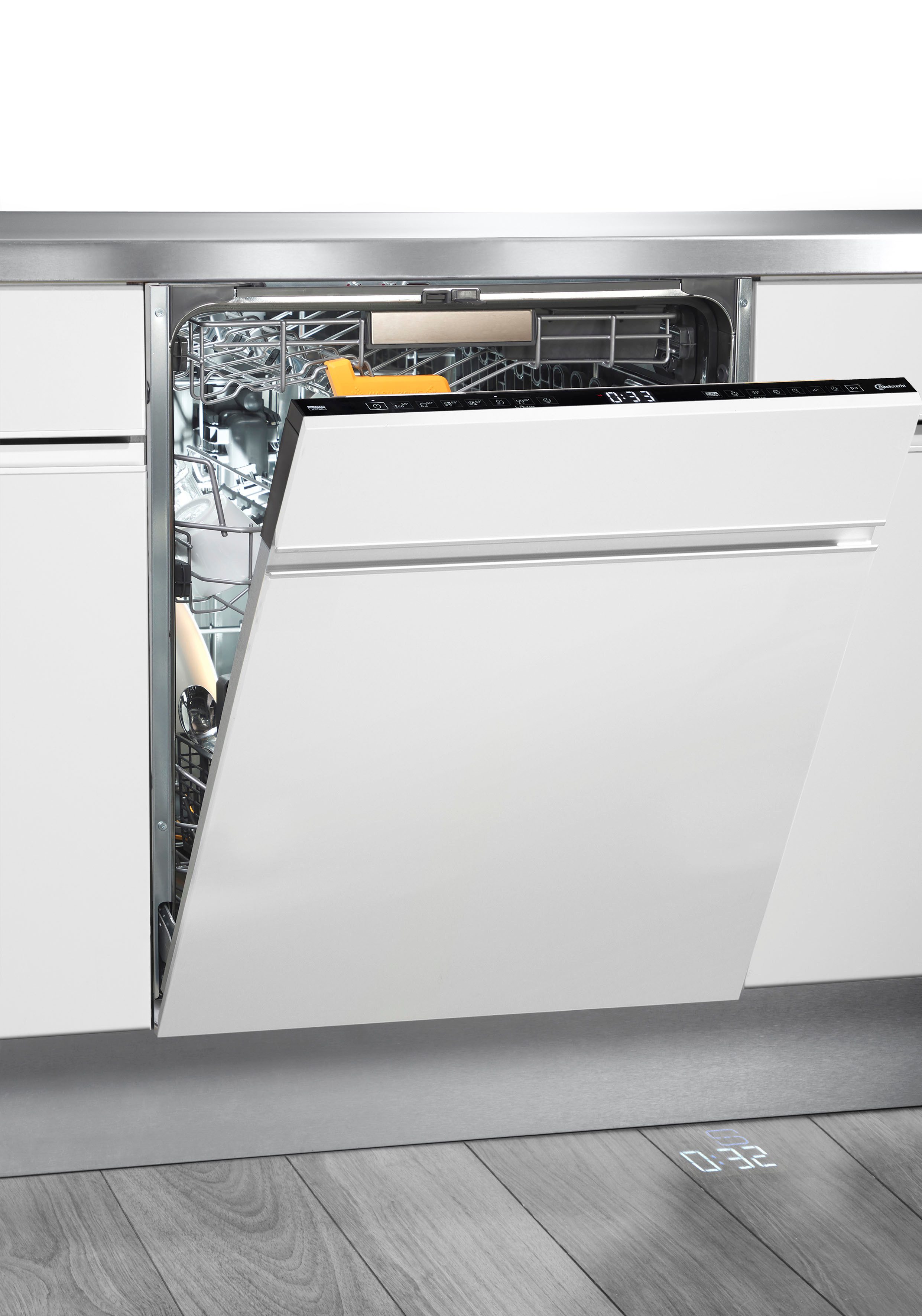 BAUKNECHT vollintegrierbarer Geschirrspüler OBIC Ecospace 8650, 14 Maßgedecke, Besonders leiser Betrieb mit Geräuschwerten von bis zu 38 dB. – Bild 4 von 5