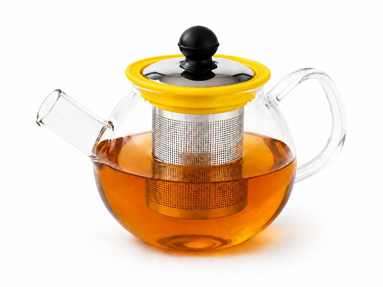 Rungassi Teekanne Glas Teekanne 750 ml mit Glasfilter & Deckel Elegante Teezubereitung, (Set bestehend aus Kanne mit Glasfilter und Deckel)