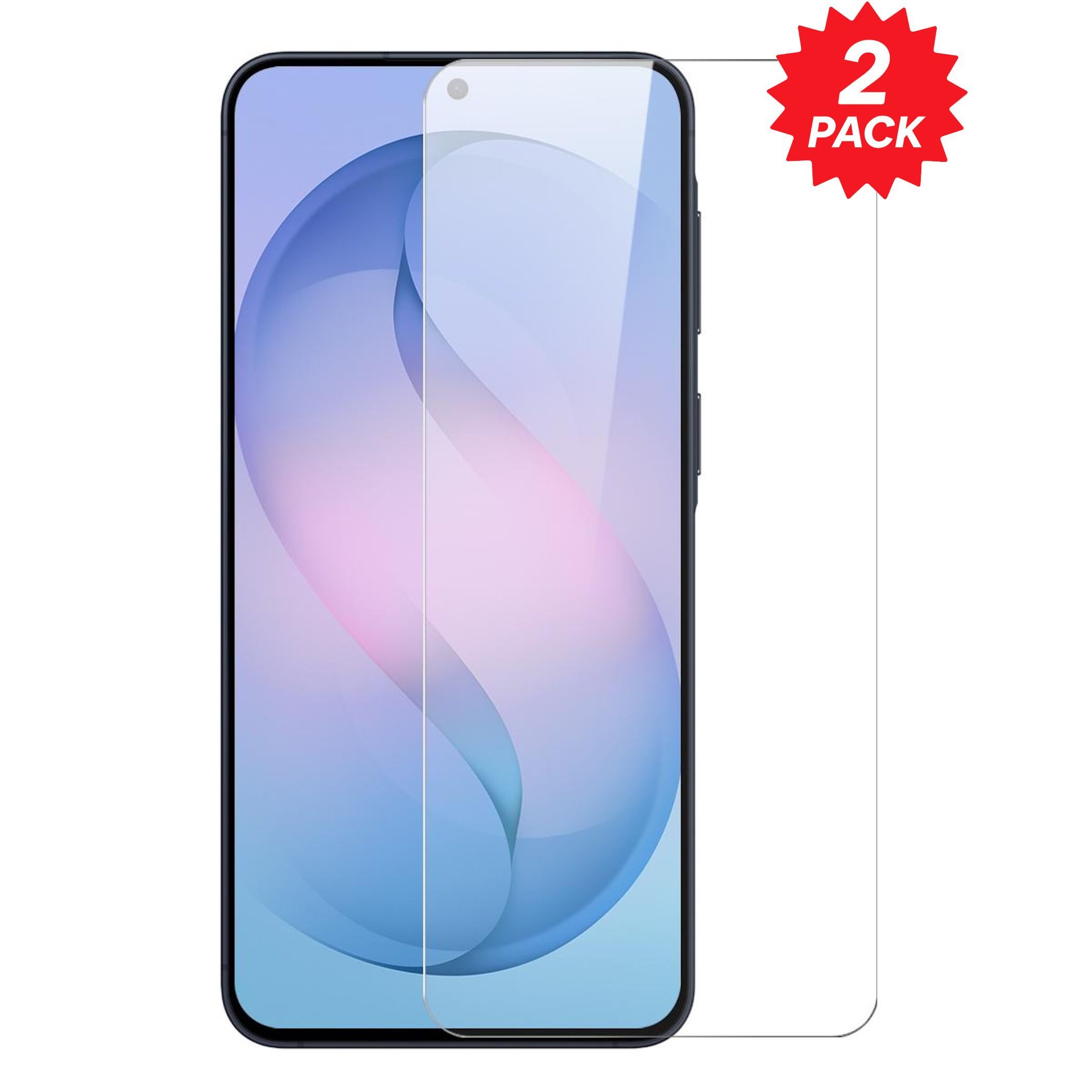 Wigento Displayschutzglas 2x für Samsung Galaxy S26 FE 5G Bildschirmschutz 9H HD Hartglas für Samsung Galaxy S26 FE 5G, Spar Set 0,26mm 9H 2.5D Hart Glas Folie, hoher Schutz