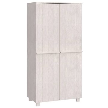 möbelando Kleiderschrank 3015248 (LxBxH: 50x89x180 cm) aus Kiefernholz in Weiß mit 2 Türen und einem Einlegeboden
