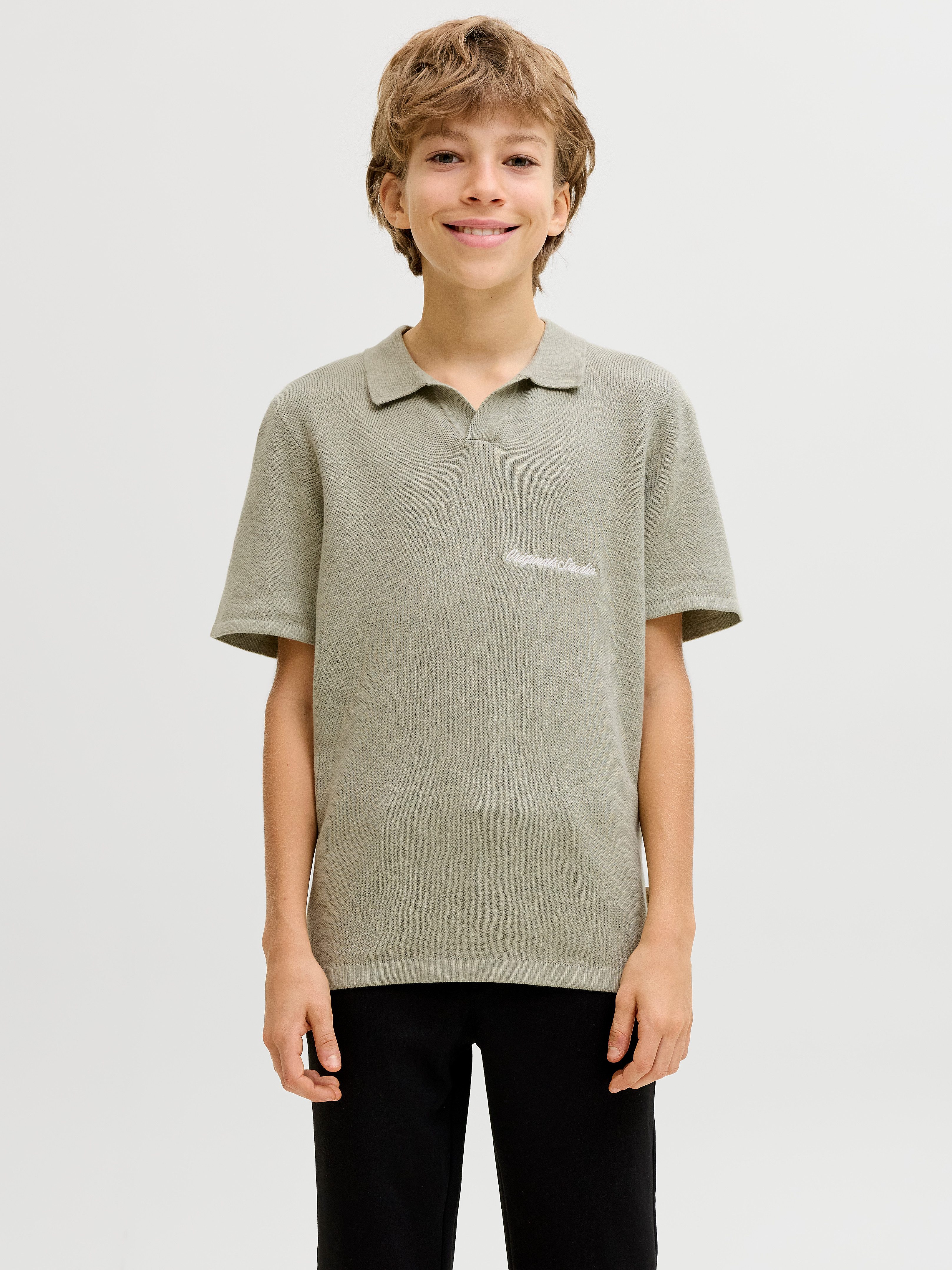 Jack & Jones Junior Polokragenpullover JORNORREBRO LIGHT KNIT SS POLO JNR