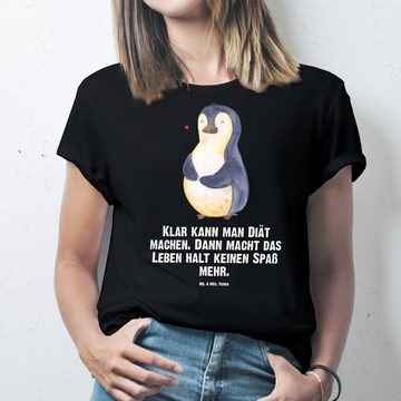 Mr. & Mrs. Panda T-Shirt Pinguin Diät - Schwarz - Geschenk, Bierbauch, Junggesellenabschied, f (1-tlg)